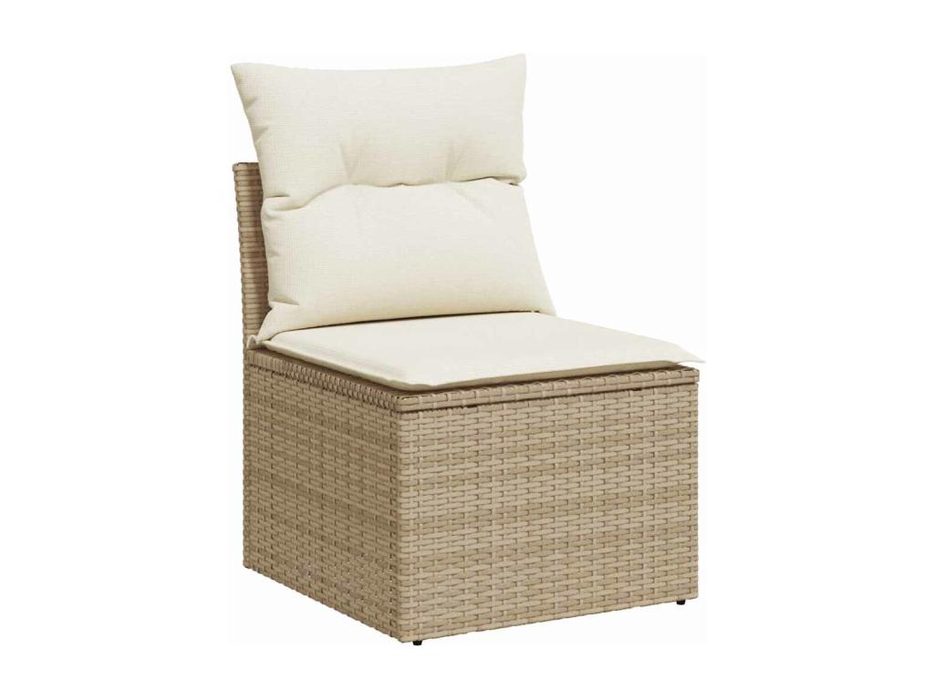 Salon de jardin avec coussins 8 pièces beige résine tressée XNFG53437