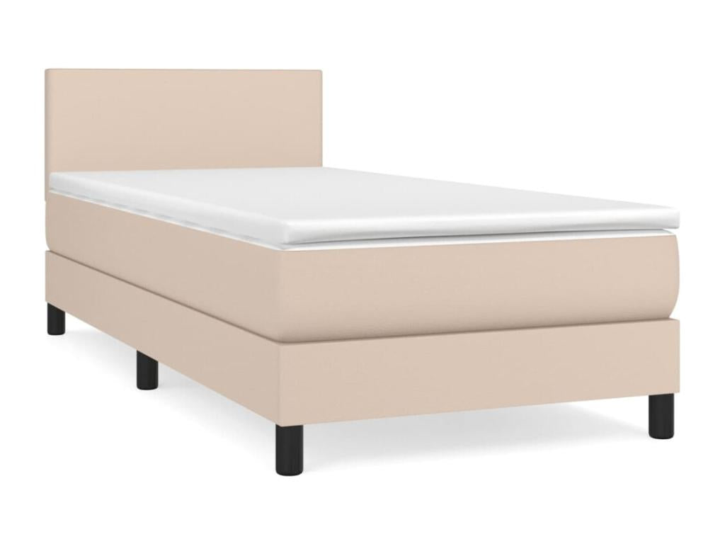 Lit à Zensova tapissier avec matelas Cappuccino 80x200 cm BLIY12271