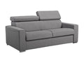 Canapé 3 places convertible express en tissu gris - couchage Dormeva larges 140 cm - Matelas 18 cm avec mémoire de forme Dormeva UHCU97901