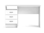 Bureau linéaire avec trois tiroirs couleur blanche Dimensions 120x72x48 cm GBKY50133