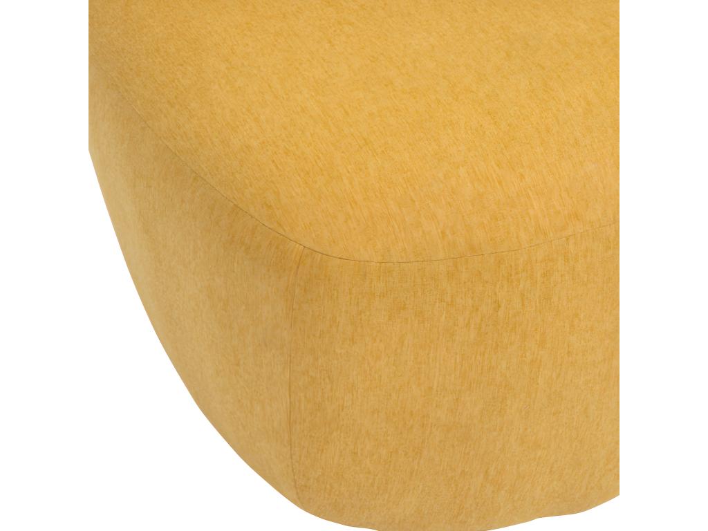 Fauteuil chauffeuse tissu chiné Jaune Ocre QCGB17882