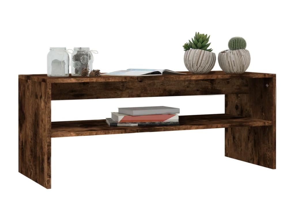 Table basse Chêne fumé 100x40x40 Zensova ingénierie VOLO67235