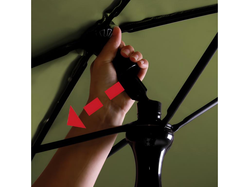 Parasol Lumenao Luxe Rectangulaire 210x140 cm Vert sauge LUKP78119