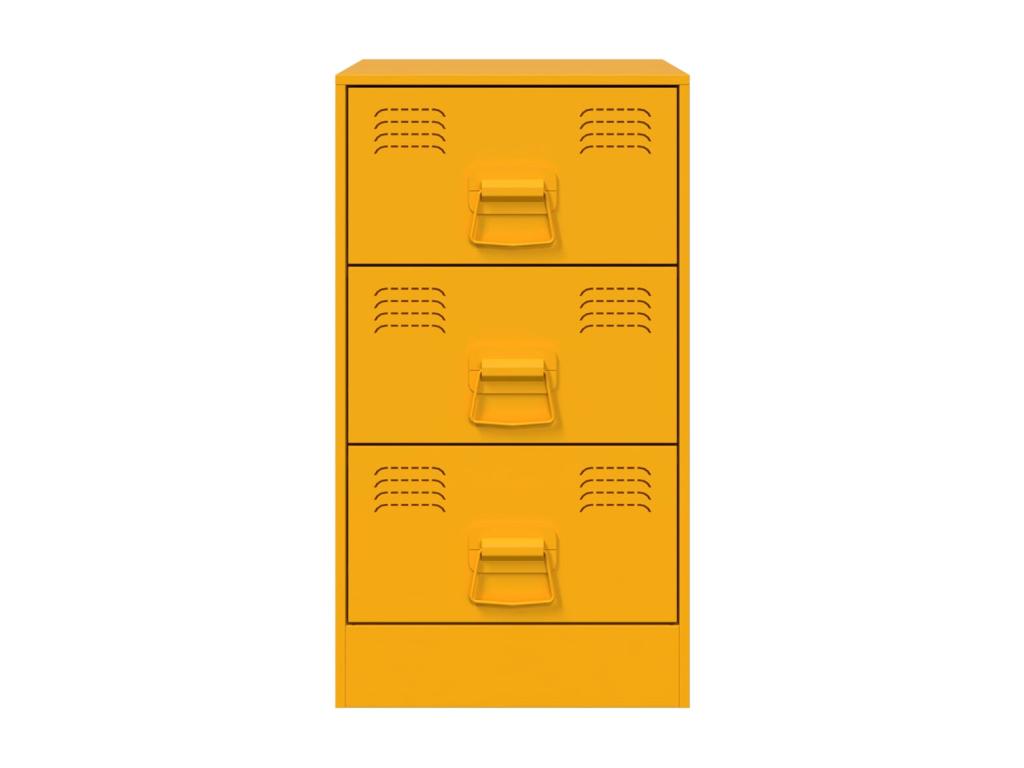 Dormeva Premium - Table de chevet jaune moutarde 34,5x39x62 cm acier VWWU73503