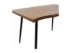 Table à manger neve MDF noyer - pieds métal noir 120x80x75 cm VMXF60576
