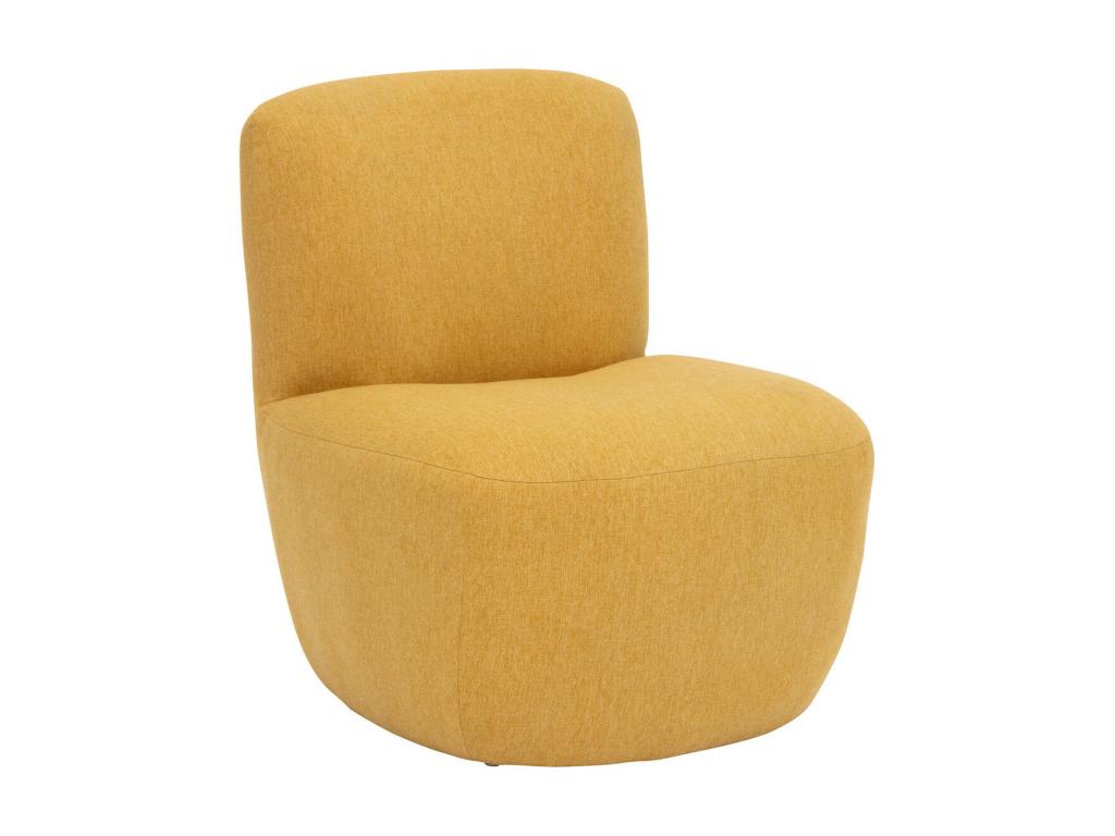 Fauteuil chauffeuse tissu chiné Jaune Ocre QCGB17882