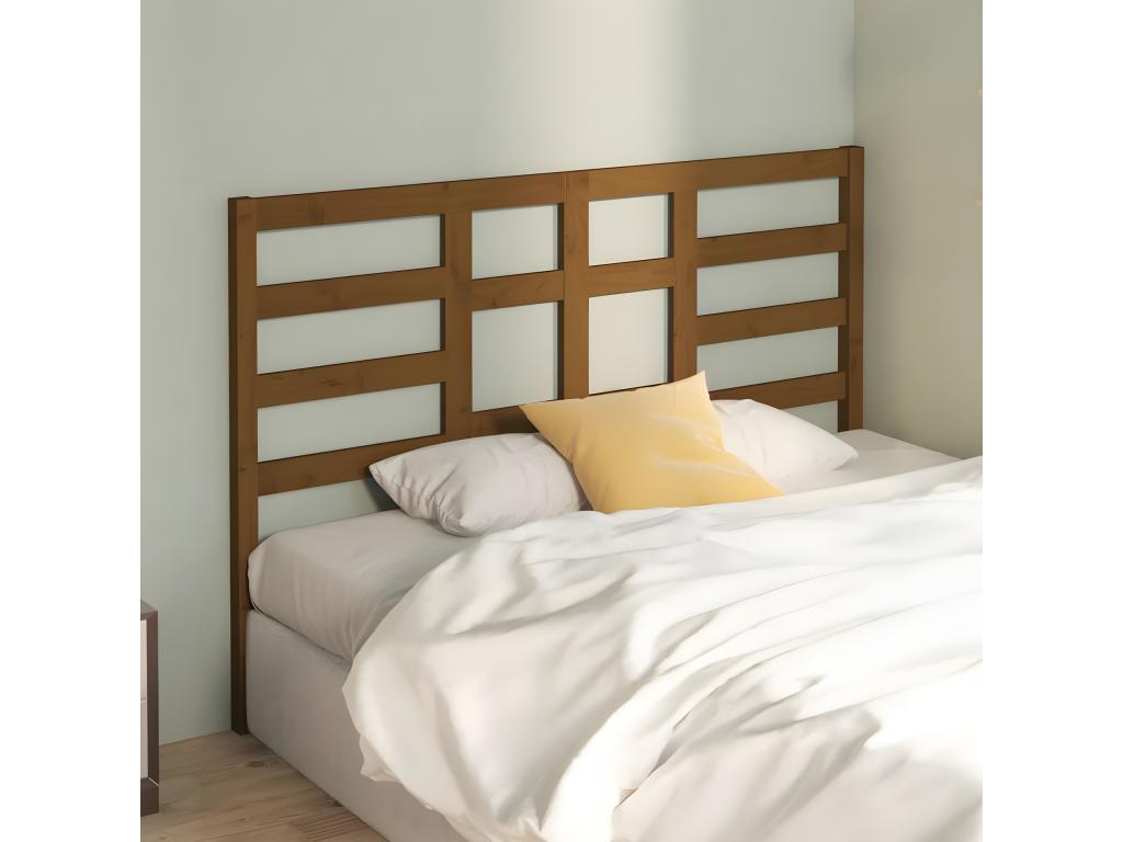 Tête de lit Marron miel 156x4x104 cm Bois massif de pin KXCH85968