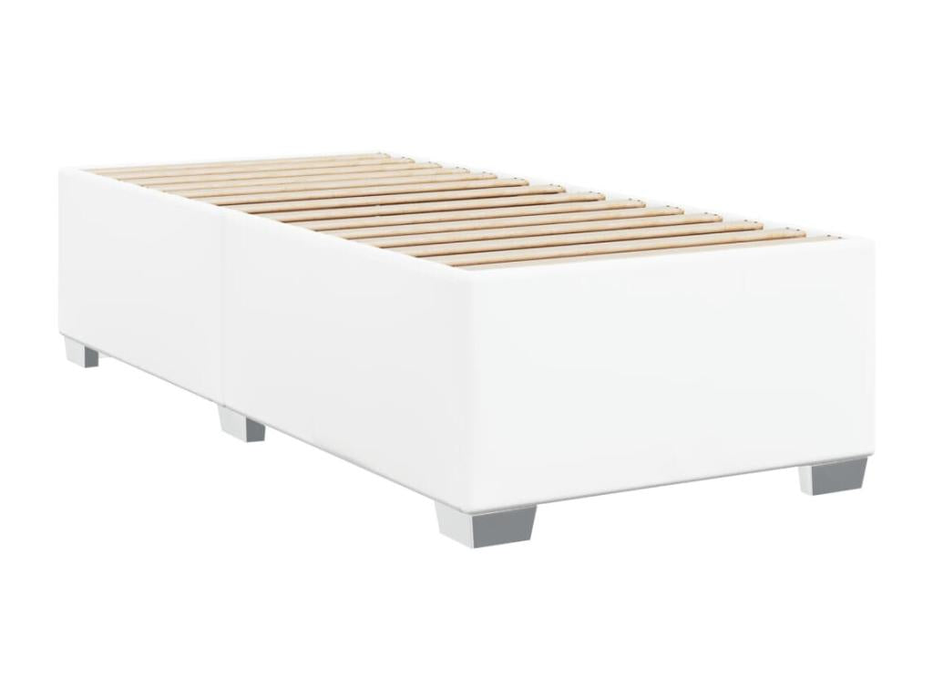 Sommier à Dormeva de lit avec matelas Blanc 90x190 cm Similicuir JLXX95495