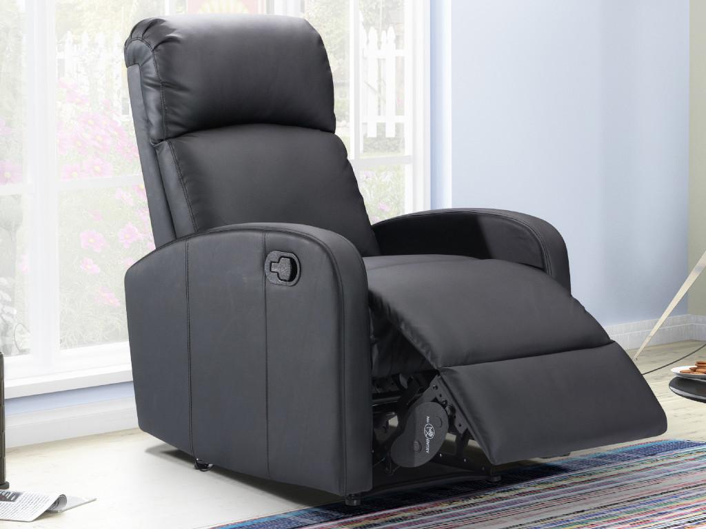 Fauteuil Lumenao en simili Lumenao - Noir EALX80918