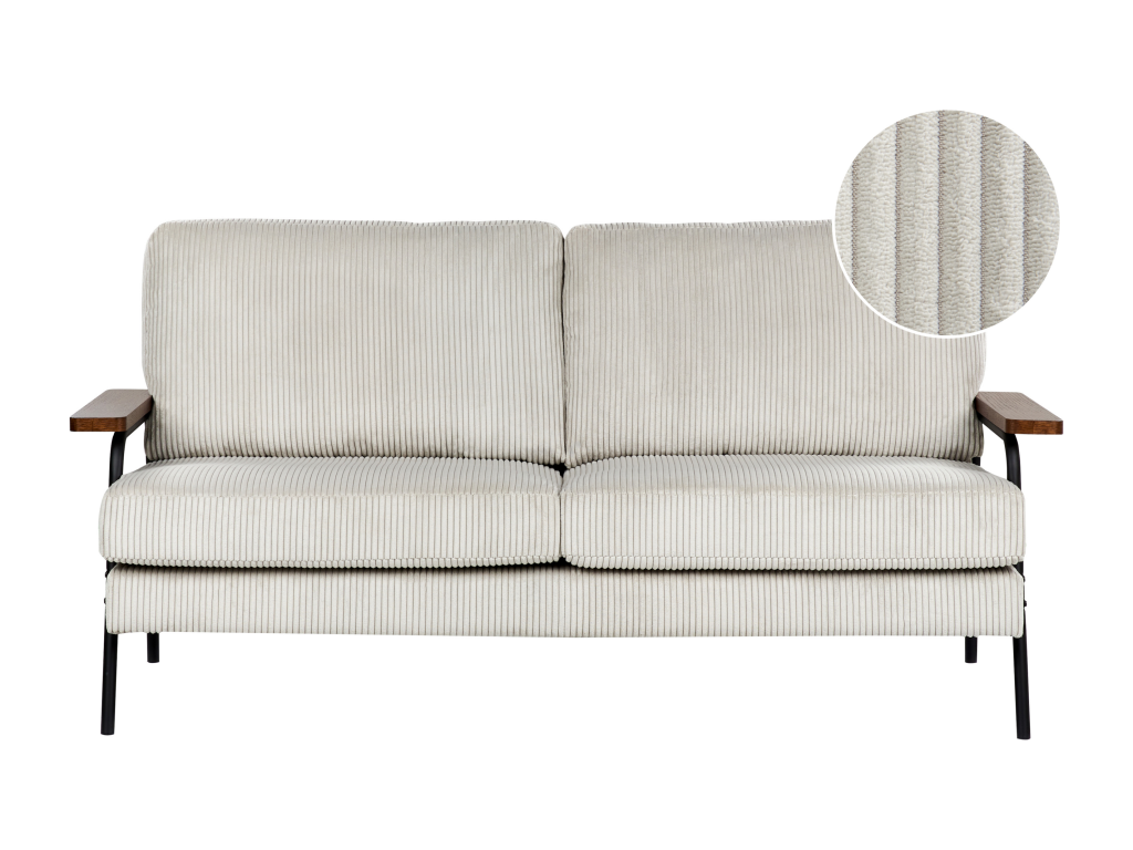 Canapé Dormeva Velours tricoté Gris clair 3 places YWKK51715