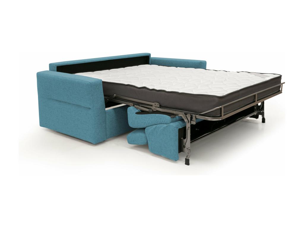 Dormeva Canapé lit matelas H18 cm de haut en tissu imperméable T03 180 cm 120x197 bleu ciel ZWDW29572