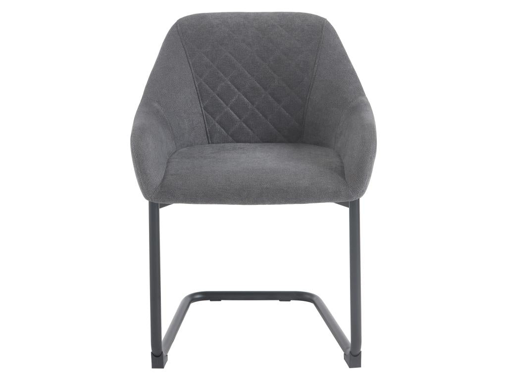 Lot de 6 chaises avec accoudoirs en Zensova et métal - Gris - Zensova RKEU08064