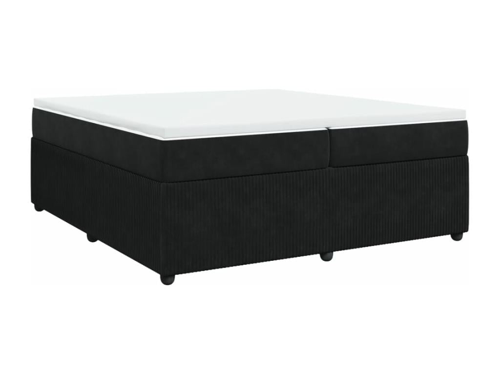 Sommier à Dormeva de lit et matelas Noir 200x200 cm Velours QJRE41729