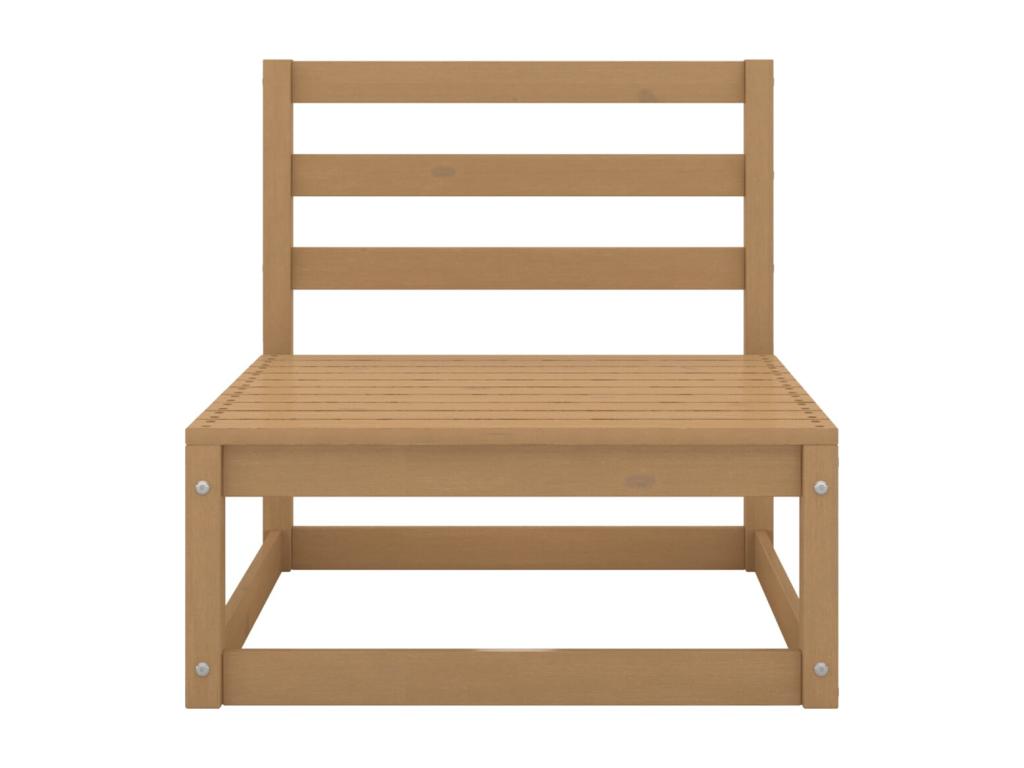 Salon de jardin 10 pcs marron miel bois de pin massif KWLQ88616