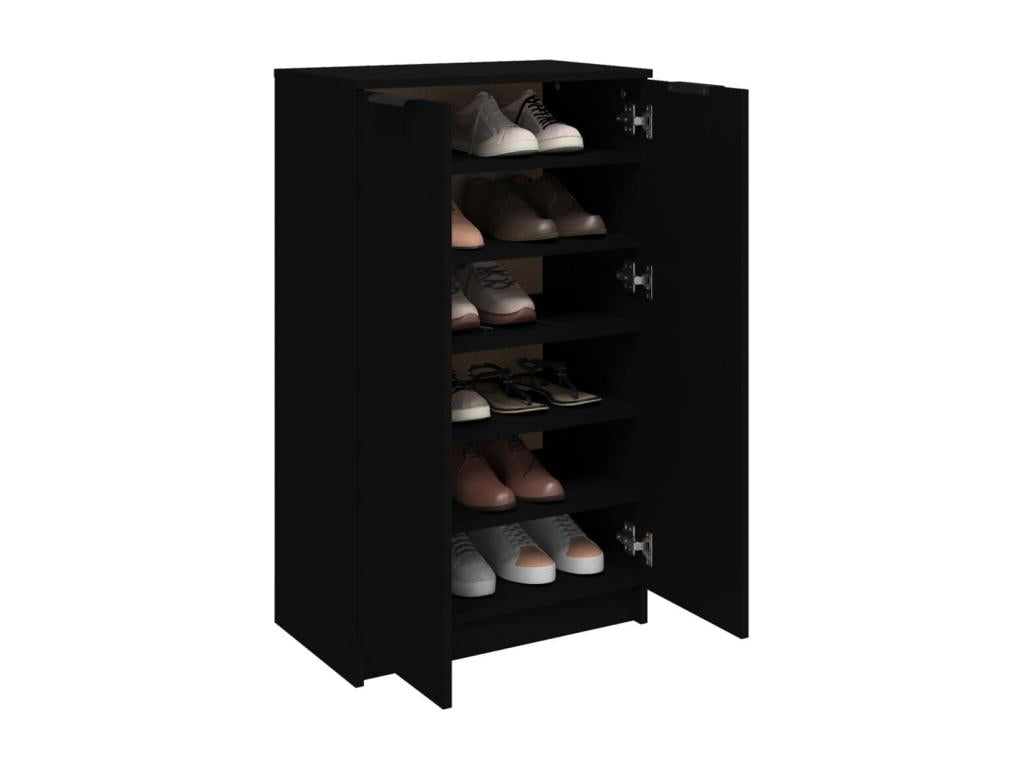 Armoire à chaussures noir 59x35x100 bois d'ingénierie HKRC28758