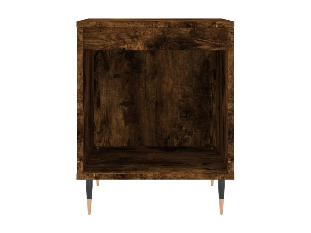 Table de chevet chêne fumé 40x35x50 cm bois d'ingénierie QDHW85514