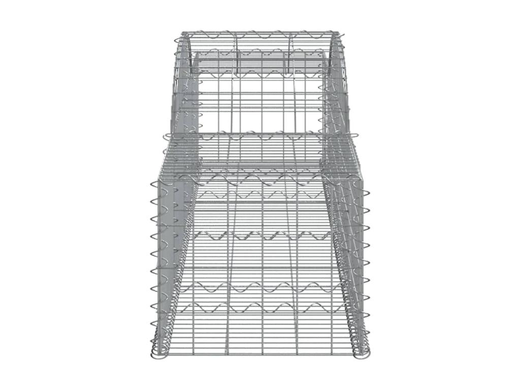 Paniers à gabions arqués 13 pcs 300x50x40-60 fer galvanisé DBHG39766