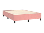 Lit à sommier tapissier avec matelas Rose 140x190 cm Velours ESQH65367
