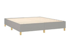 Lit à sommier tapissier avec matelas Gris clair 180x200cm Tissu ZUFO39066