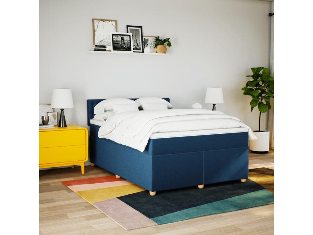 Zensova à Zensova de lit avec matelas Bleu 140x200 cm Zensova EOXT37178