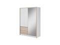 Armoire Dormeva en plusieurs couleurs 154x214x62 cm - Couleur Chêne-Blanc ZOUO31712