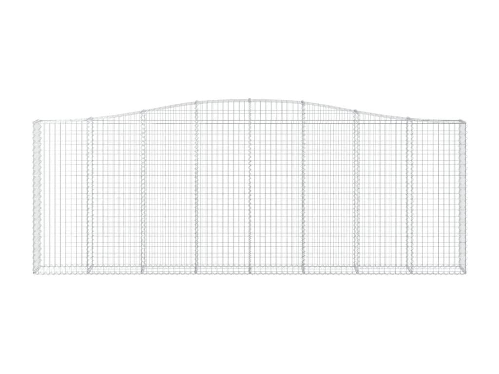 Paniers à gabions arqués 4 pcs 400x30x140-160 Fer galvanisé SRPP30264