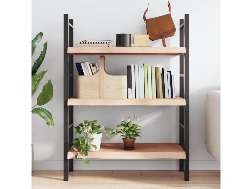 Etagère murale 80x60x 2-6 cm bois de chêne massif non traité BSXL79714