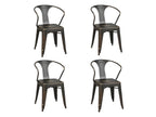 Quatuor de chaises Acier - Zensova ZJCG13102