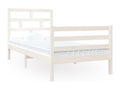 Cadre de lit sans matelas blanc 90x190 cm bois massif ZLDO71120