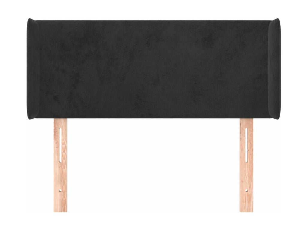 Tête de lit avec oreilles Noir 83x16x78/88 cm Velours MLBW20020