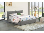 Lit double Dormeva Lit coffre avec revêtement en tissu Made in Italy Ouverture frontale adaptée pour matelas 160x200 cm Gris DBGU91888