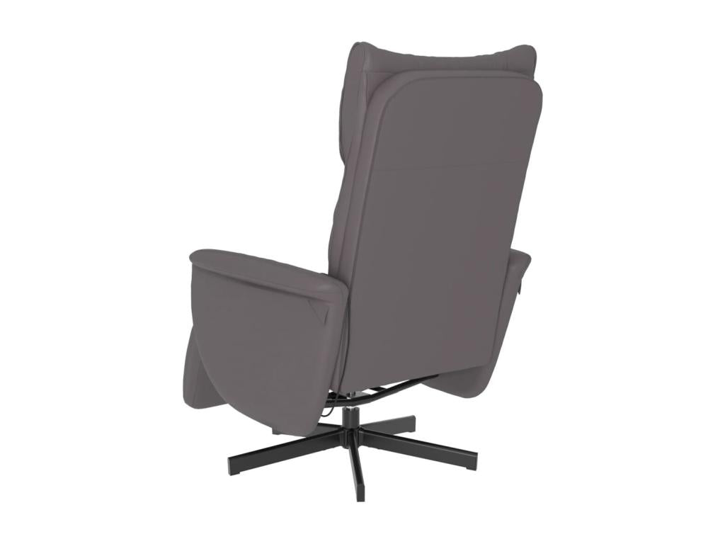 Fauteuil inclinable massant repos-pieds gris similicuir CGYM58507