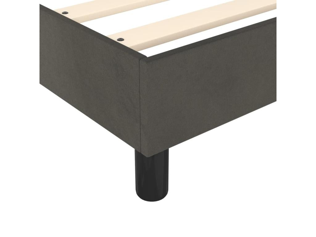 Cadre de lit sans matelas gris foncé 120x200 cm velours IBVL70609