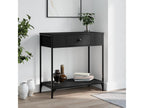 Table console noir 75x34,5x75 cm bois d'ingénierie UYLF62015