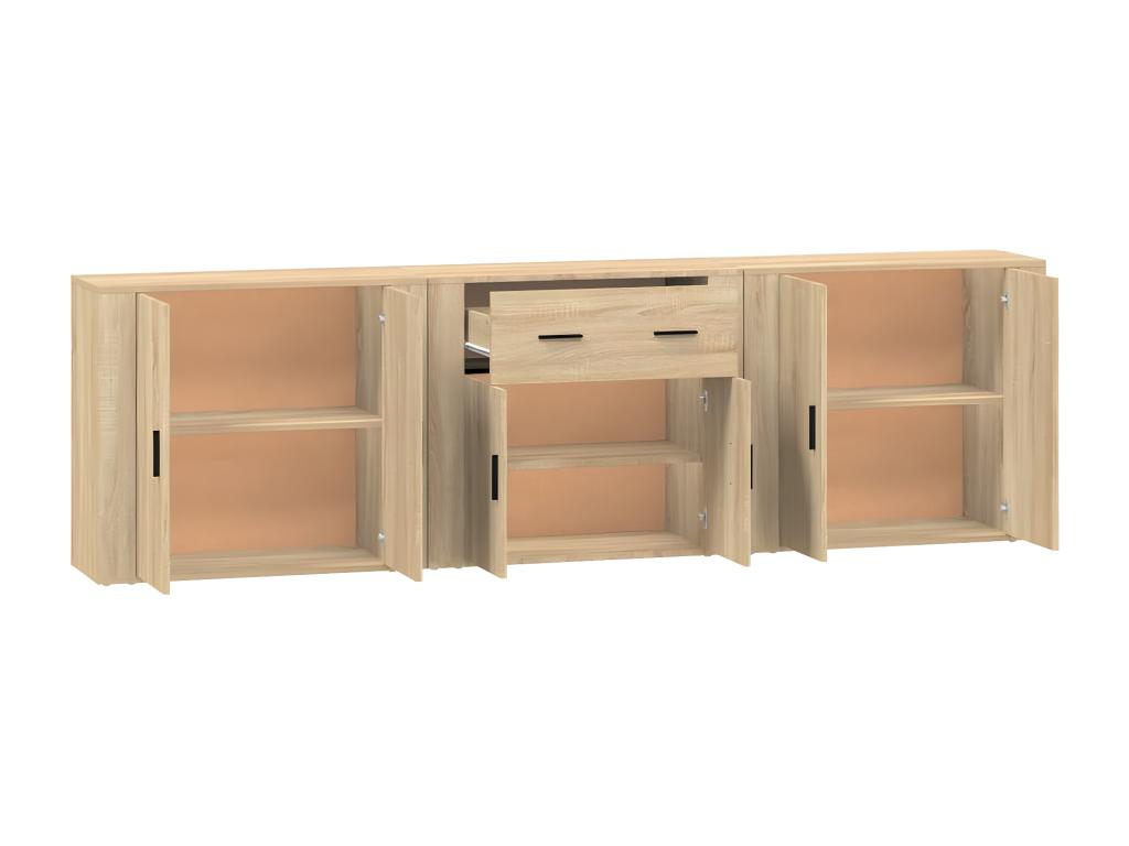Buffets 3 pcs Chêne Dormeva Bois d'ingénierie BUQW66608