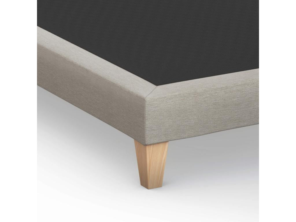 Sommier déco tapissier lin beige - Dormeva 160x190 MVGB12723