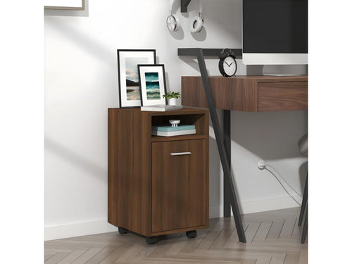 Armoire à roulettes Chêne marron 33x38x60 cm WCYY74694