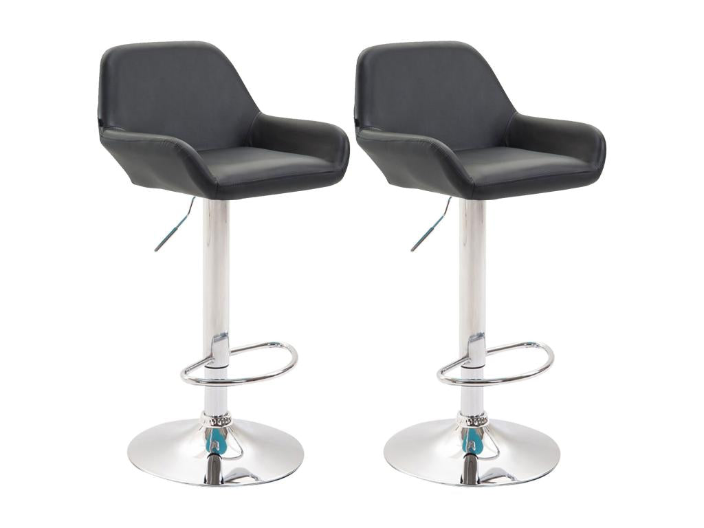 Lot de 2 Tabourets de bar - Similicuir PVC / Métal Zensova mat - - Zensova AWBR09764