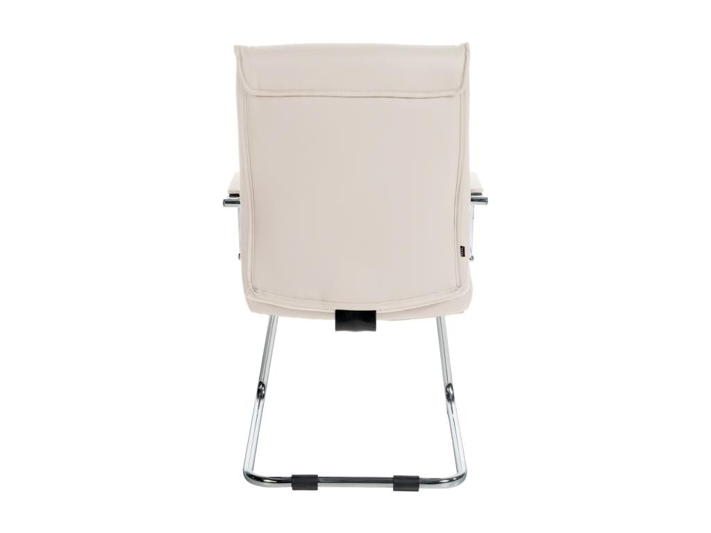 chaises oscillantes - Similicuir / Métal chromé - Crème - Zensova GCWO97597