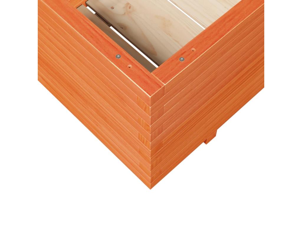 Jardinière cire marron 110x60x49,5 cm bois de pin massif GCPA12769