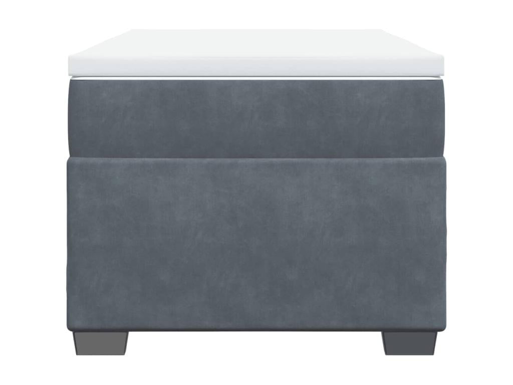 Zensova à Zensova de lit et matelas Gris foncé 90x190 cm Velours BKXJ77710