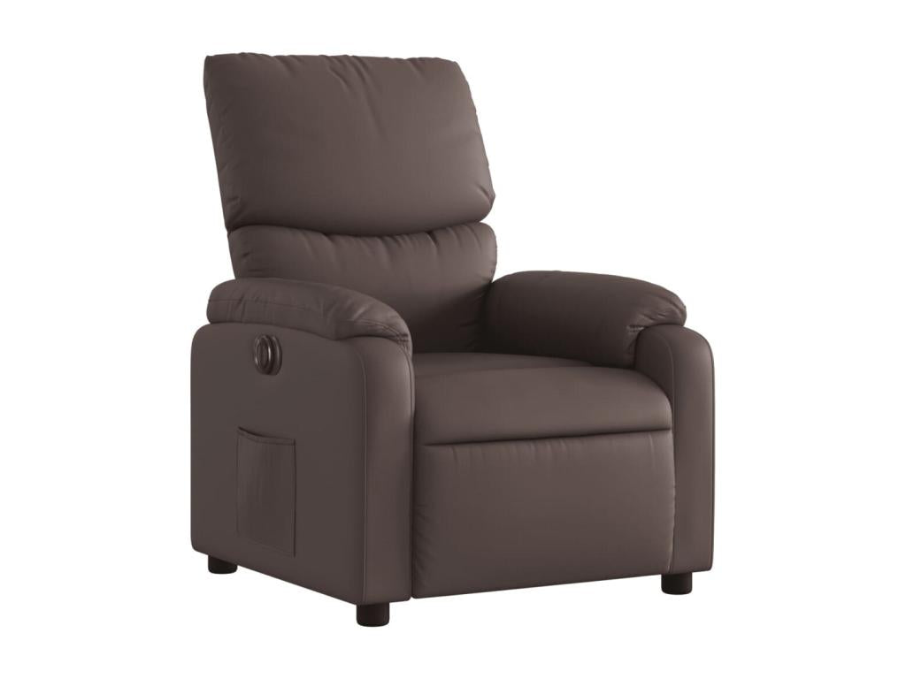 Fauteuil inclinable électrique Marron Similicuir TCYO71332