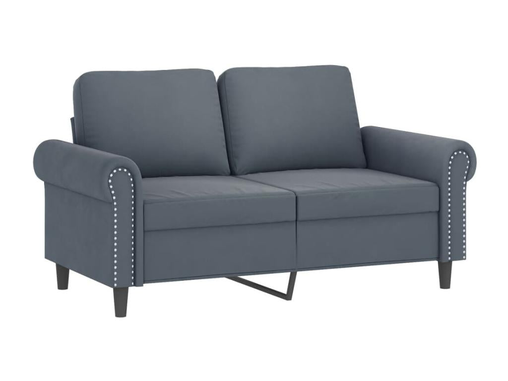 Ensemble de canapés 3 pcs avec coussins Gris foncé Velours LGEJ13967