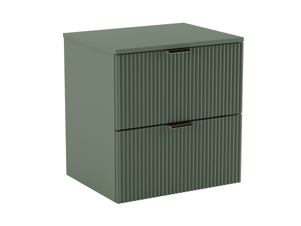 Meuble lavabo Dormeva façades cannelées Dormeva 60x60x47 cm Vert SBCV64680