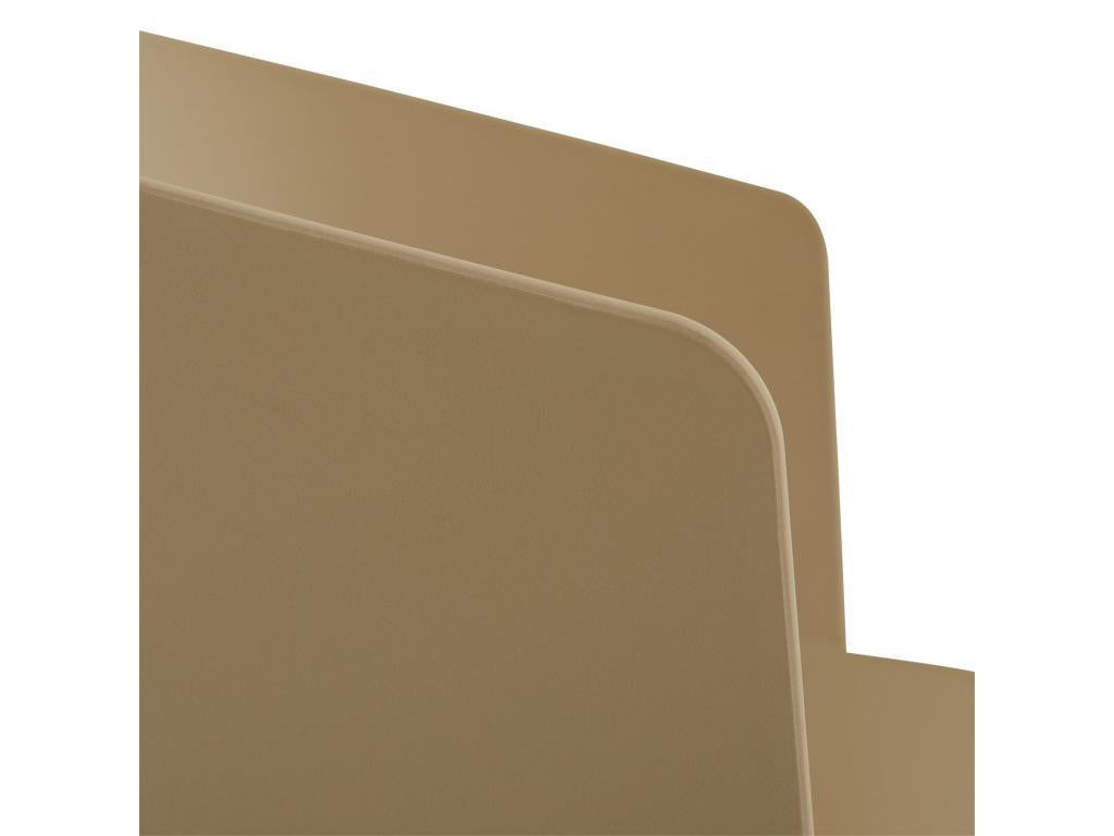 Lot de 4 chaises de jardin NIVEL fauteuil d'extérieur en plastique beige résistant aux UV et pieds en métal Zensova JZMI70390