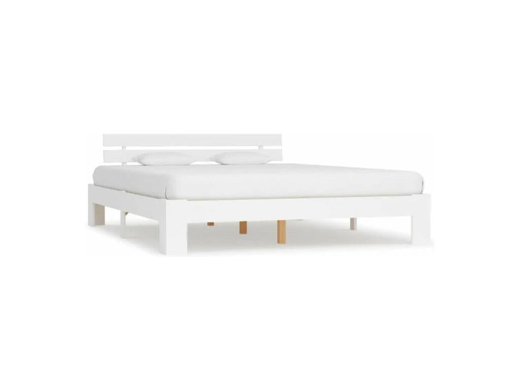Lit adulte pin massif blanc Dormeva 180x200 NBMN10167