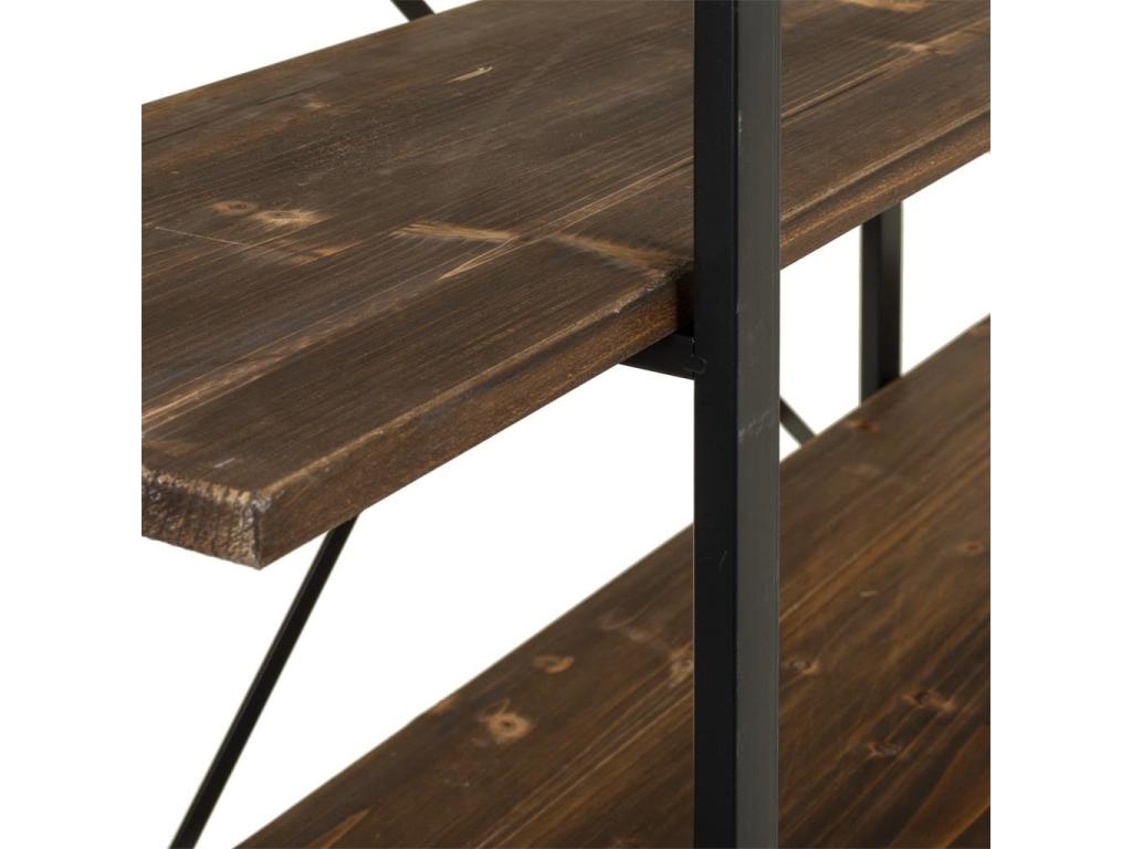 Etagère en bois et métal marron 120x32x178h GJYK35208