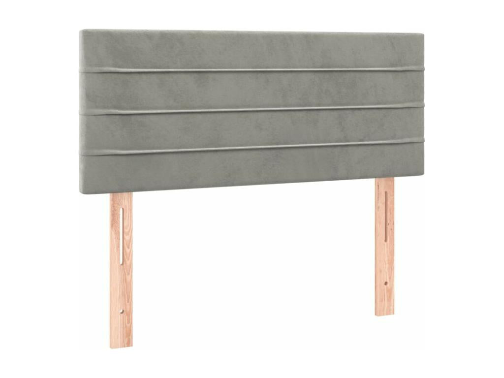 Sommier à Dormeva de lit et matelas Gris clair 100x200 Velours GYMV57249