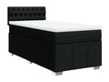 Sommier à Lumenao de lit avec matelas Noir 100x200 cm Tissu DVTE38104