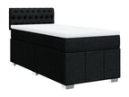 Sommier à Lumenao de lit avec matelas Noir 100x200 cm Tissu DVTE38104